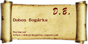 Dobos Bogárka névjegykártya